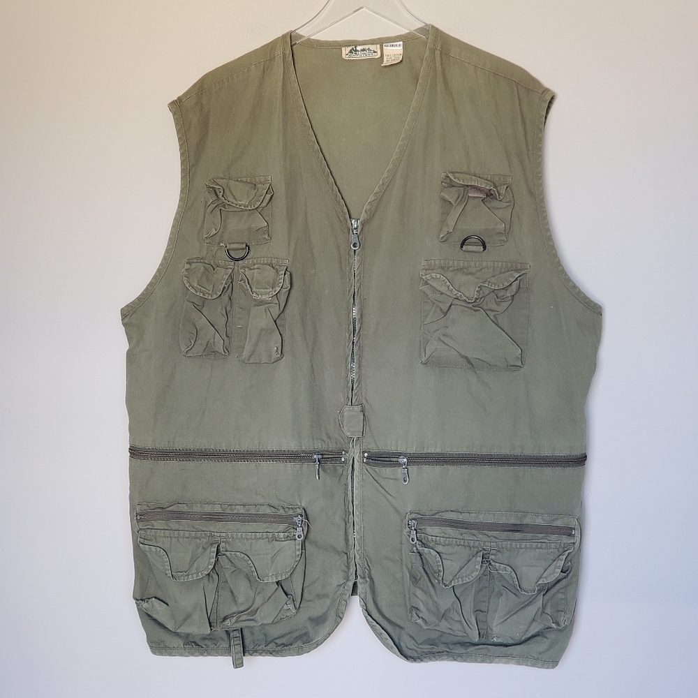 All Terrain Outfitters Fly Fishing Utility Gorpcore Utility Vest Olive Green 2XL